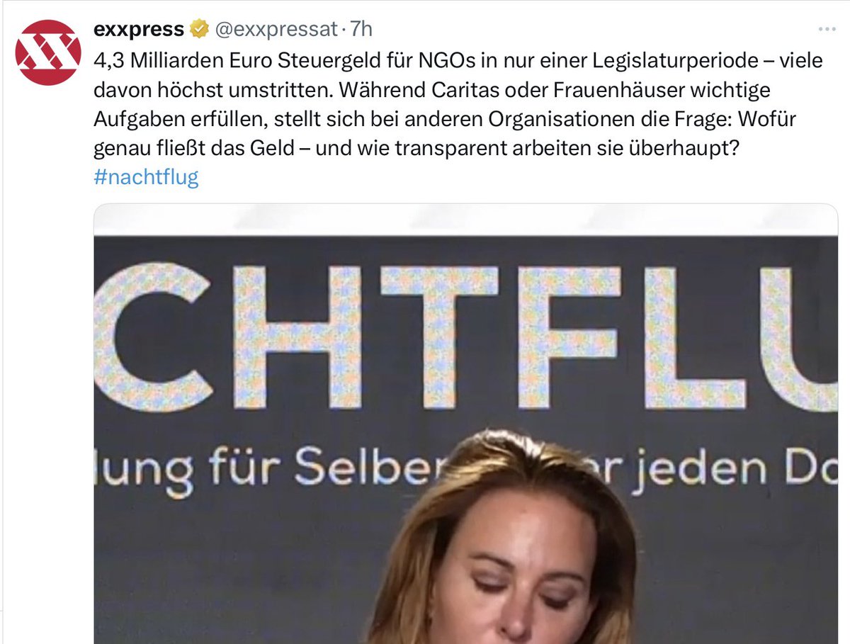Eine Millionärsgattin, die in einem Schloss residiert, ein von Millionären und Steuergeld finanziertes rechtes Hetzmedium betreibt, erklärt kleinen Leuten, NGOs die sich für kleine Leute einsetzen, haben Schuld am klammen Staatshaushalt?