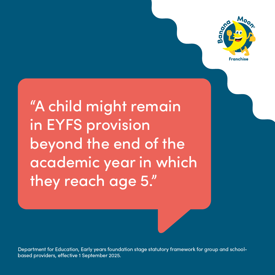 At Banana Moon, we offer high-quality childcare for children aged 3 months to 5 years. From day one, we’re supporting children on their transition to school. Their development and well-being always come first 🌟