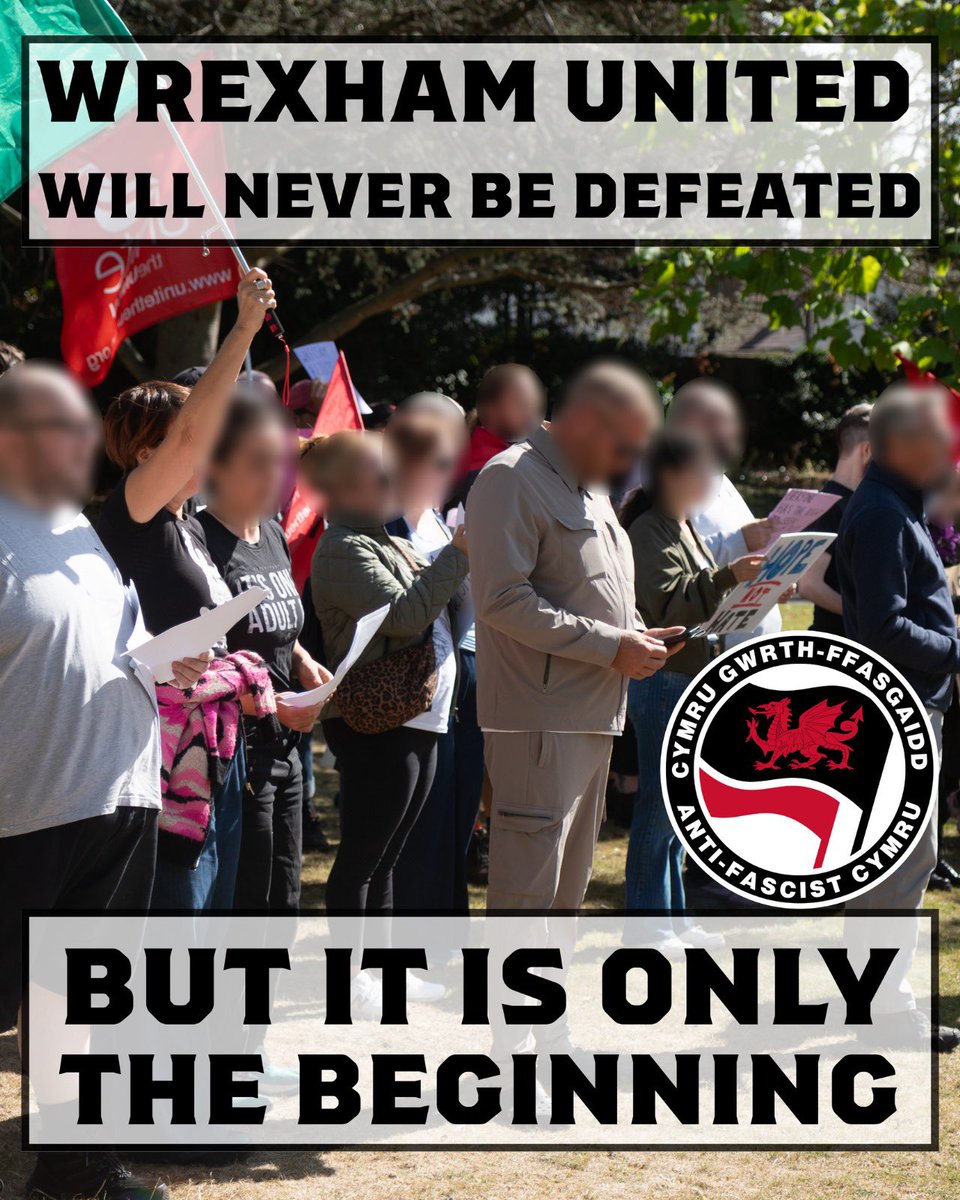 CymruAFN's tweet photo. WREXHAM UNITED WILL NEVER BE DEFEATED ✊

If you're starting to think that Farage doesn't have the answers for working class people, we encourage you to join a union- https://t.co/MZ5mmfIvIM and together working class people can change the world for the better 🌎 https://t.co/AnMGFCFgDH