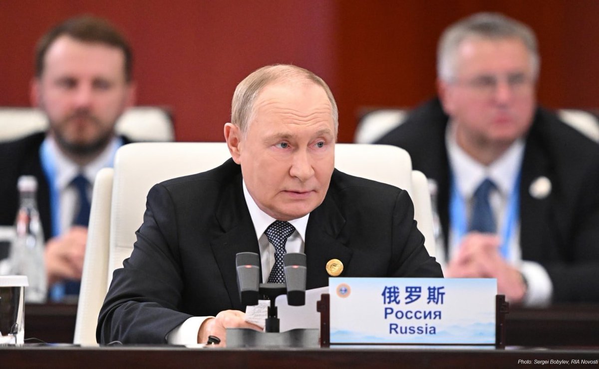 💬 President Vladimir #Putin:

#SCO makes a tangible contribution to strengthening cooperation &amp; mutual trust across the Eurasian continent, helping lay the political and socioeconomic foundations for a new system of stability &amp; security in Eurasia.

t.me/MID_Russia/646…