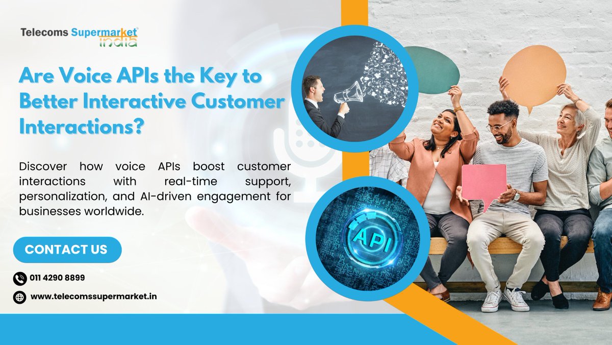 telsupermarket's tweet image. 🎙️ Voice APIs are redefining customer interactions!
✅ Faster service
✅ Personalised conversations
✅ Scalable & cost-efficient
✅ Inclusive & accessible
Smarter engagement starts here 👉
telecomssupermarket.in/blog/are-voice…
#VoiceAPI #CX #DigitalTransformation #cloudtelephony #UCaaS