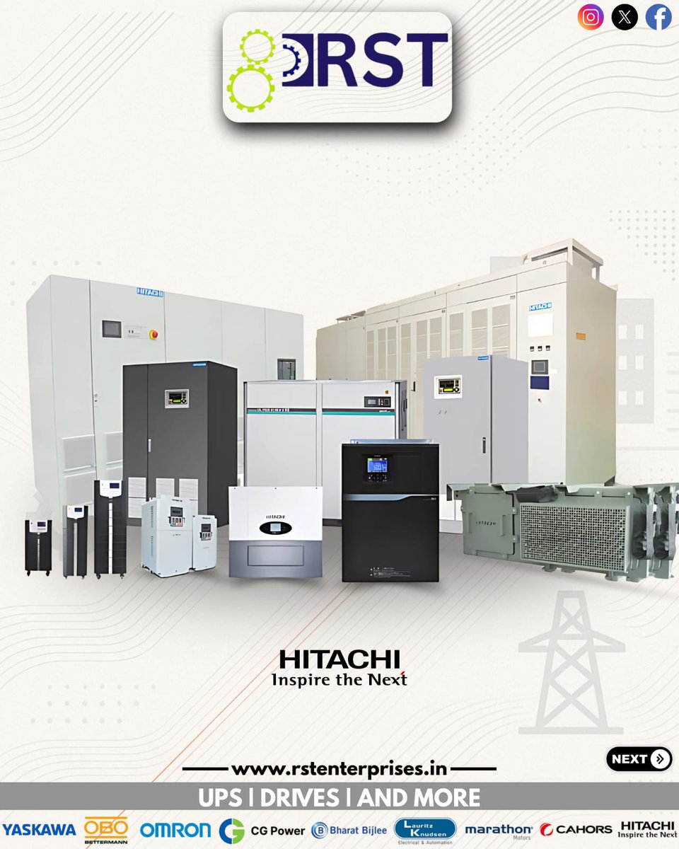 RST1495588's tweet image. 🔌 Powering industries with reliability &amp;amp; innovation.
From UPS systems to Drives, RST brings you Hitachi’s world-class solutions.
#RSTEnterprises #RSTEngineering
#IndustrialAutomation #UPS #Drives