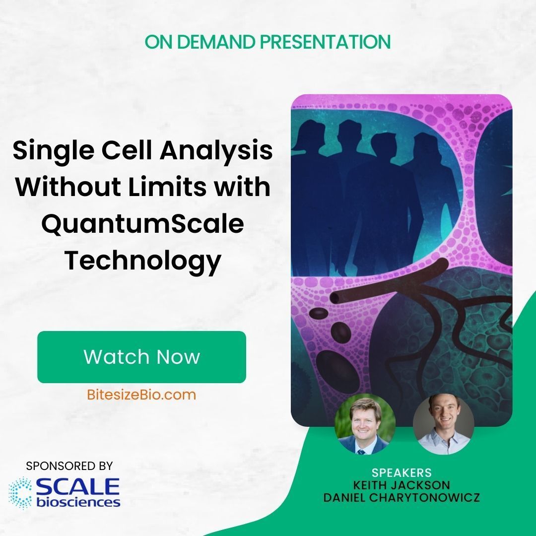 Bitesize Bio (@bitesizebio) on Twitter photo Find out how to massively scale-up your #singlecell RNA workflows and simplify sample multiplexing in our webinar featuring flexible QuantumScale and ScalePlex technology from <a href="/scalebio/">Scale Biosciences</a>. Register Now → buff.ly/XIbcU8R #SingleCellResearch #TechInScience Find out how to massively scale-up your #singlecell RNA workflows and simplify sample multiplexing in our webinar featuring flexible QuantumScale and ScalePlex technology from <a href="/scalebio/">Scale Biosciences</a>. Register Now → buff.ly/XIbcU8R #SingleCellResearch #TechInScience