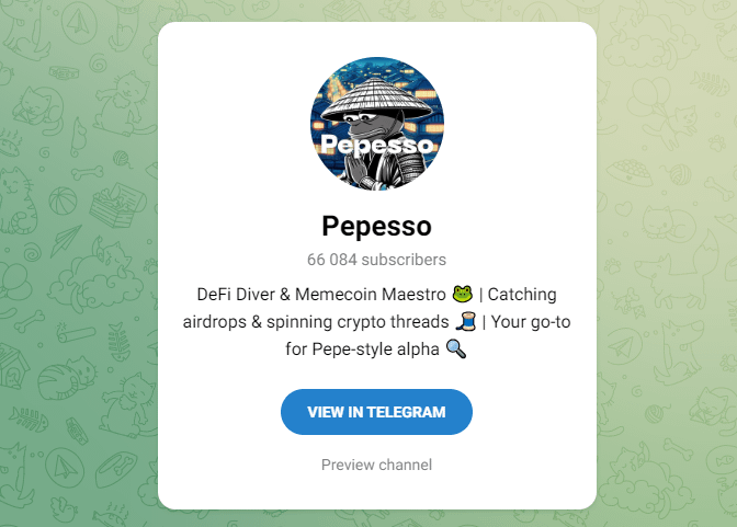 0xPepesso's tweet photo. Don't miss any of my future threads!

Join my Telegram channel at: https://t.co/XCpceYVhih https://t.co/Hee6B7aIcD