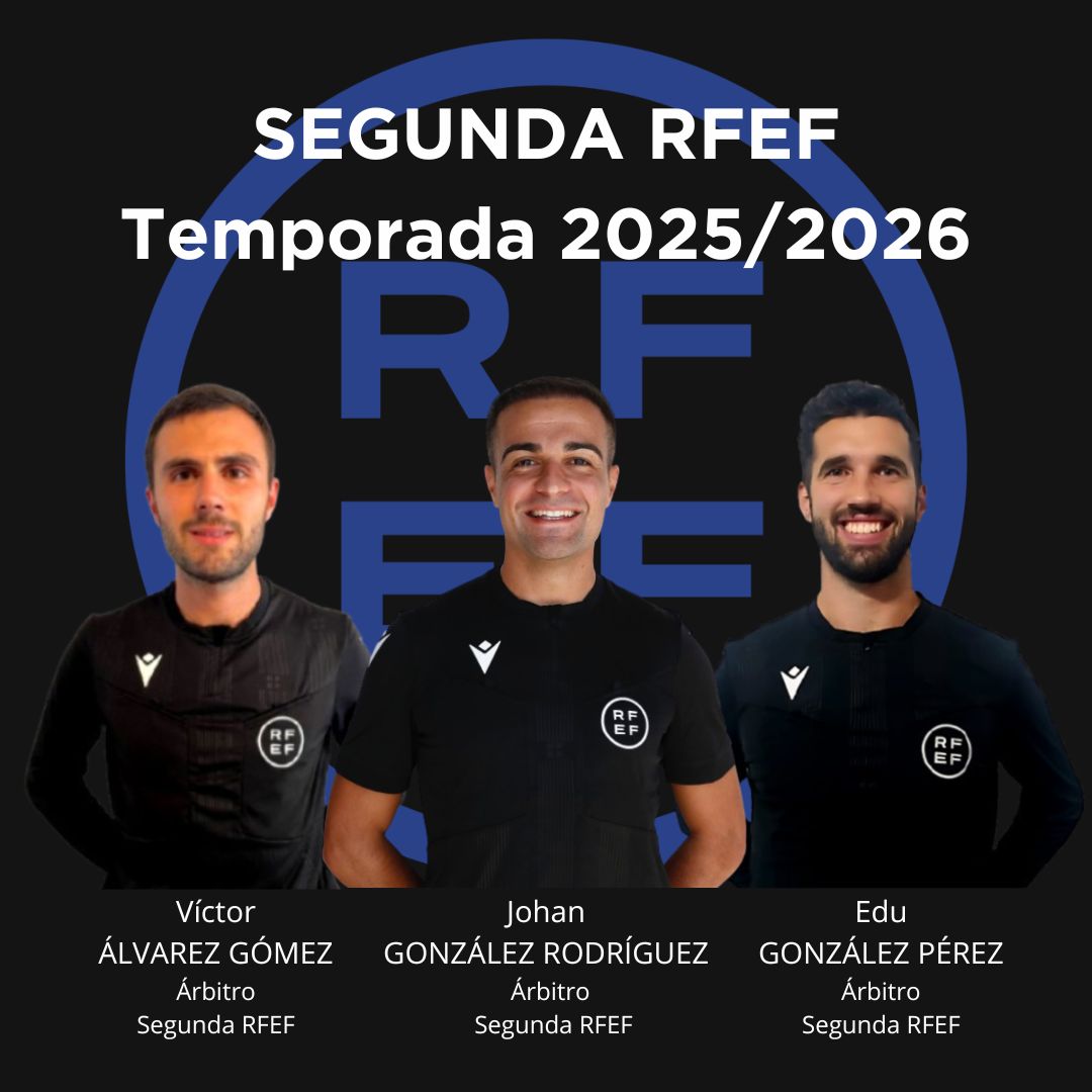 CITAFTENERIFE's tweet photo. ⚽ Esta semana da comienzo la liga regular de #SegundaRFEF y el #CITAF contará con tres árbitros y tres asistentes en liza para la el curso 2025/2026

🍀 ¡Mucha suerte en la nueva temporada! https://t.co/EzPnhgyiv7