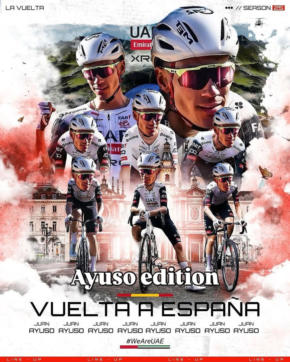 ToritoFanClub's tweet image. ‼️🚨UAE TEAM UPDATE🚨‼️

This is the updated UAE lineup for la Vuelta a España 👏👏🤣🤣