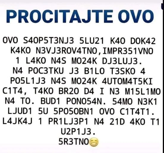 Resenje cu objaviti za sat ili dva ...
