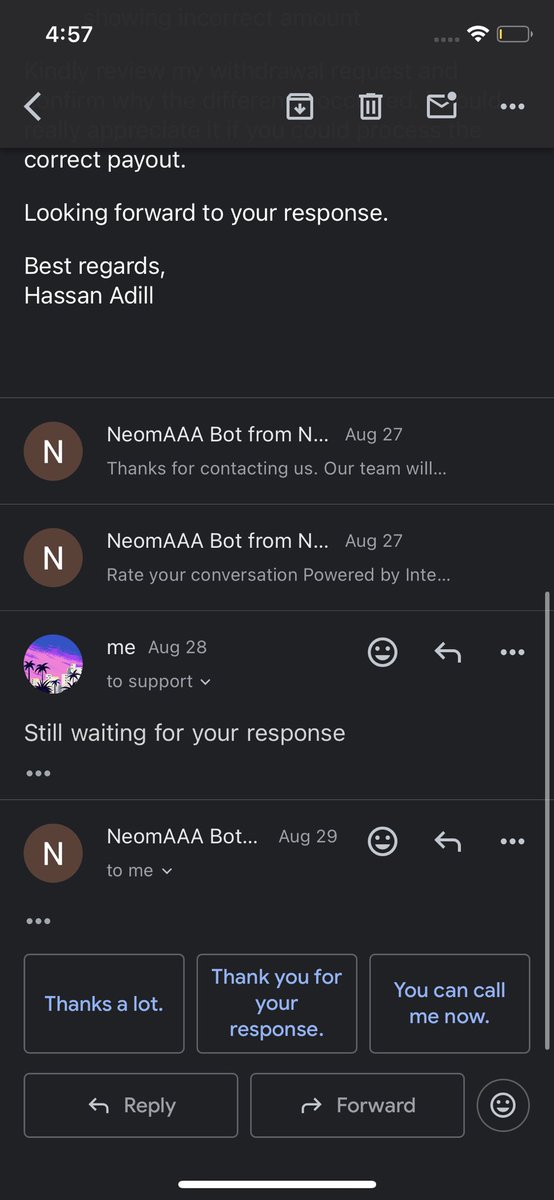 I very disappointed with <a href="/neomaaafunds/">NeomAAA Funds | Prop Trading Firm</a> support not reply to my email, they give me my false payout of $48 I request them to please re-review my account but they not respond 💔

Made: $305 

And paid $48 lol <a href="/neomaaafunds/">NeomAAA Funds | Prop Trading Firm</a>