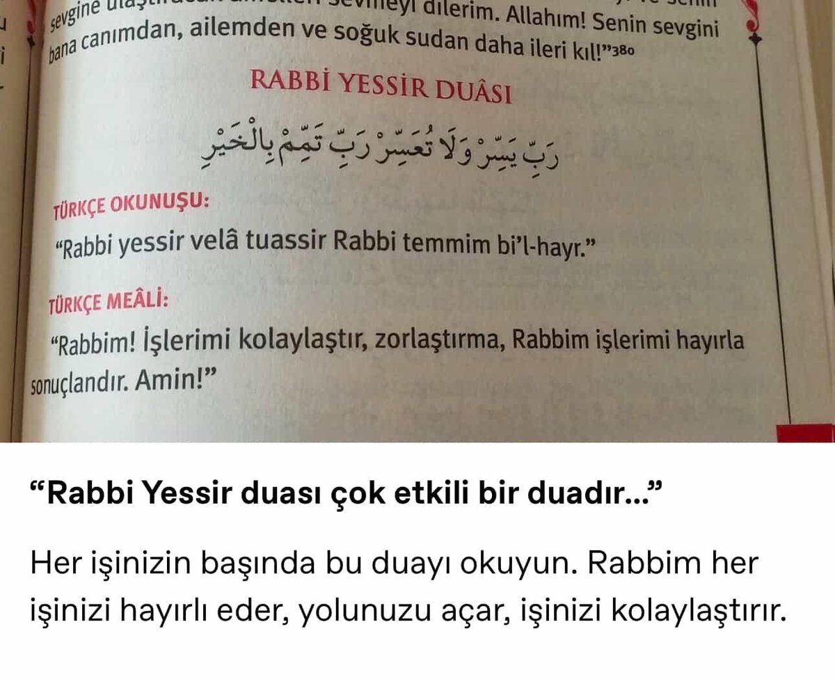 "Rabbi Yessir duası çok etkili bir duadır..."