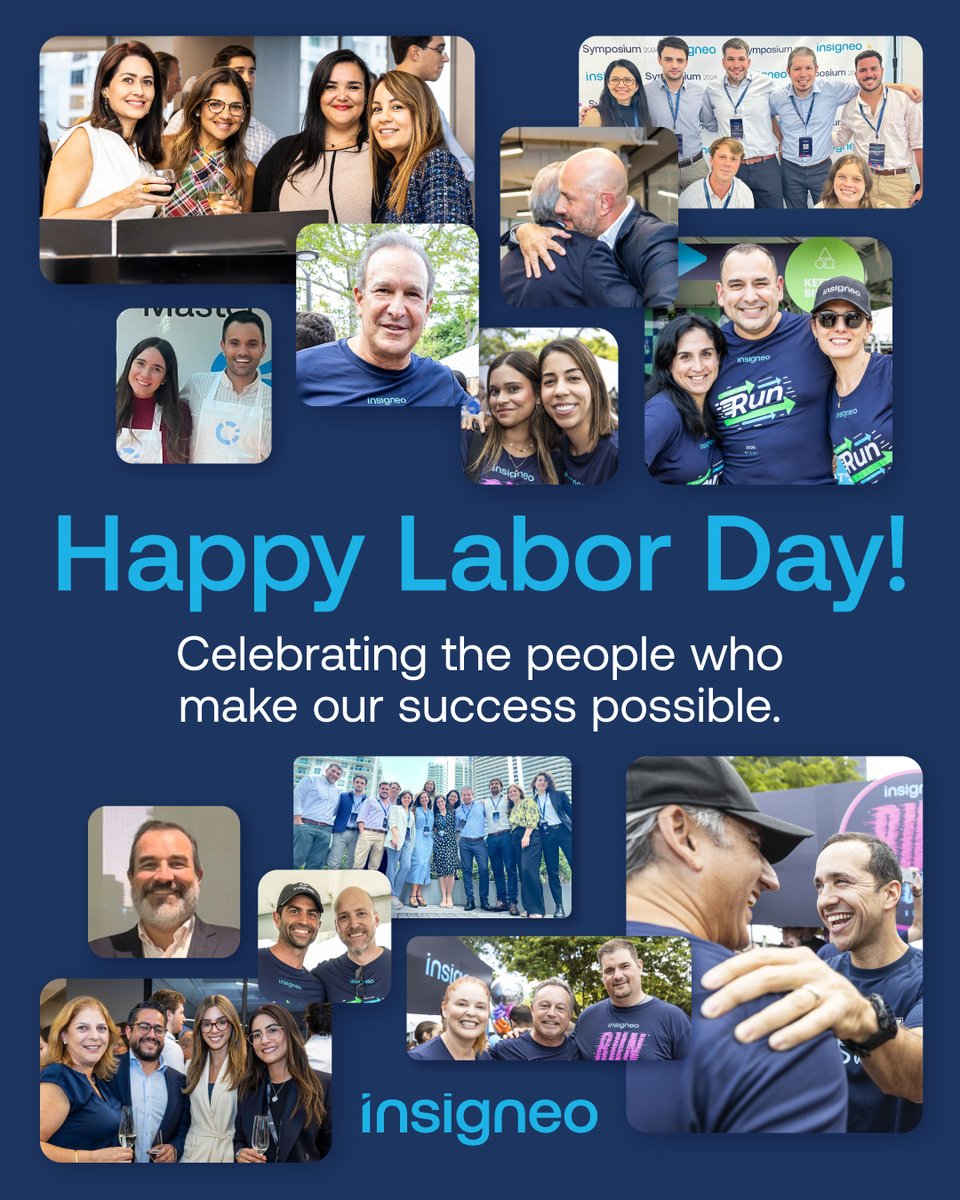 Today, we celebrate the dedication, talent, and resilience of the people who make our success possible. At Insigneo, every achievement starts with our team – a group of professionals whose hard work drives our mission forward every day.

Happy Labor Day to our colleagues,