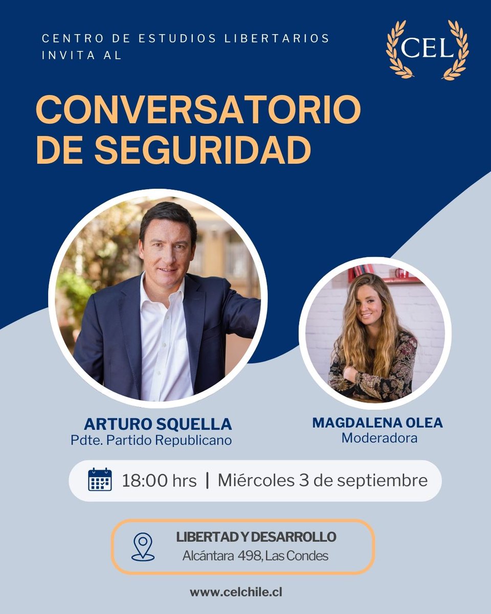 CEL_Chile's tweet image. Conversatorio con @arturo_squella este miércoles 3 de septiembre.
Inscripciones en forms.office.com/r/085QnPhde5?o…