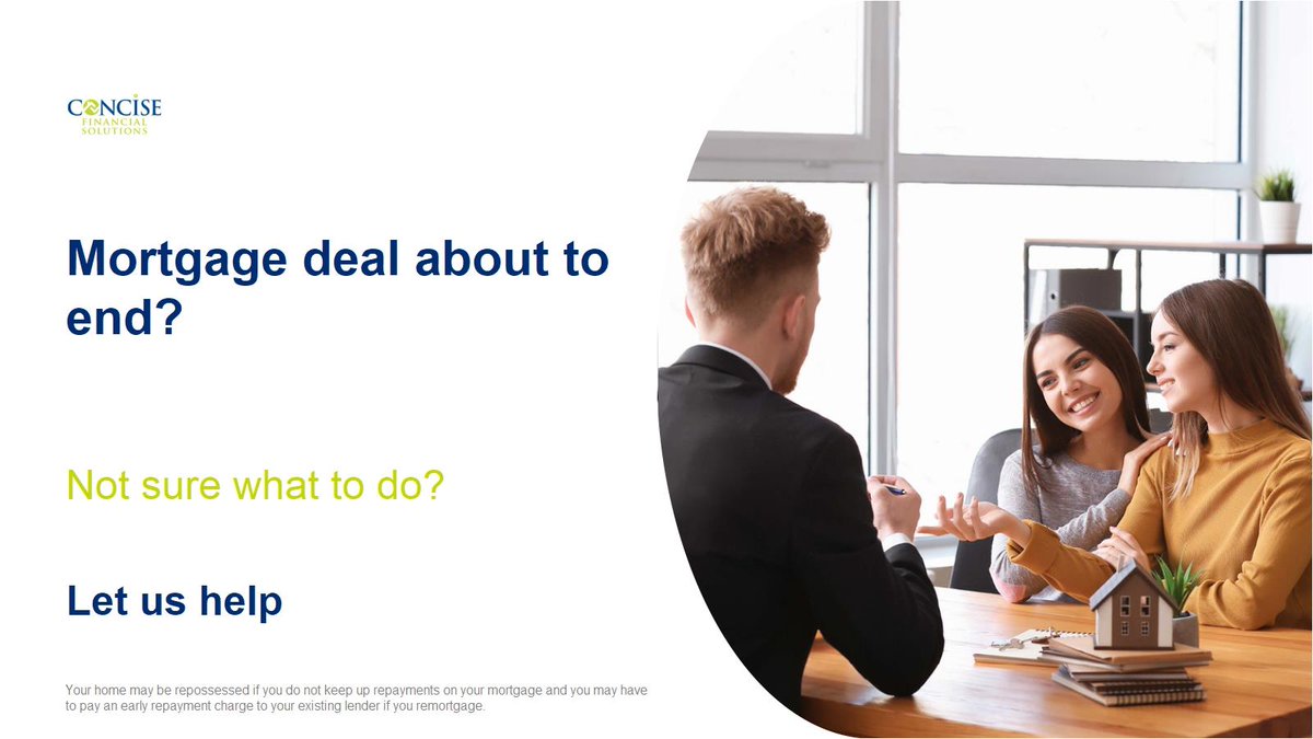 ConciseFS's tweet image. Is your mortgage deal about to end?
Contact us for a review of your mortgage needs on (01522) 567222🏠☎️
"Your home may be repossessed if you do not keep up repayments on your mortgage."