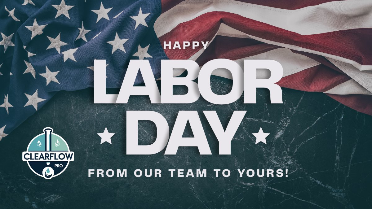 ClearflowPro's tweet image. Happy Labor Day from ClearFlow Pro!

#LaborDay #GreaseTrapSolutions #ClearFlowPro #KitchenPros #MeatProcessors #GreaseTrapCleaner #LiquifyGT #LaborDayWeekend #RestaurantLife #FoodIndustrySupport