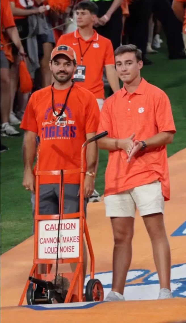 I didn’t know <a href="/ClemsonFB/">Clemson Football</a> players cram onto a bus like 3rd graders going to the zoo to drive around the corner of the stadium before running down the hill. Hey <a href="/espn/">ESPN</a> please don’t show that part anymore. It looks silly. And they gotta lose the tiny little “cannon”on the hand truck.
