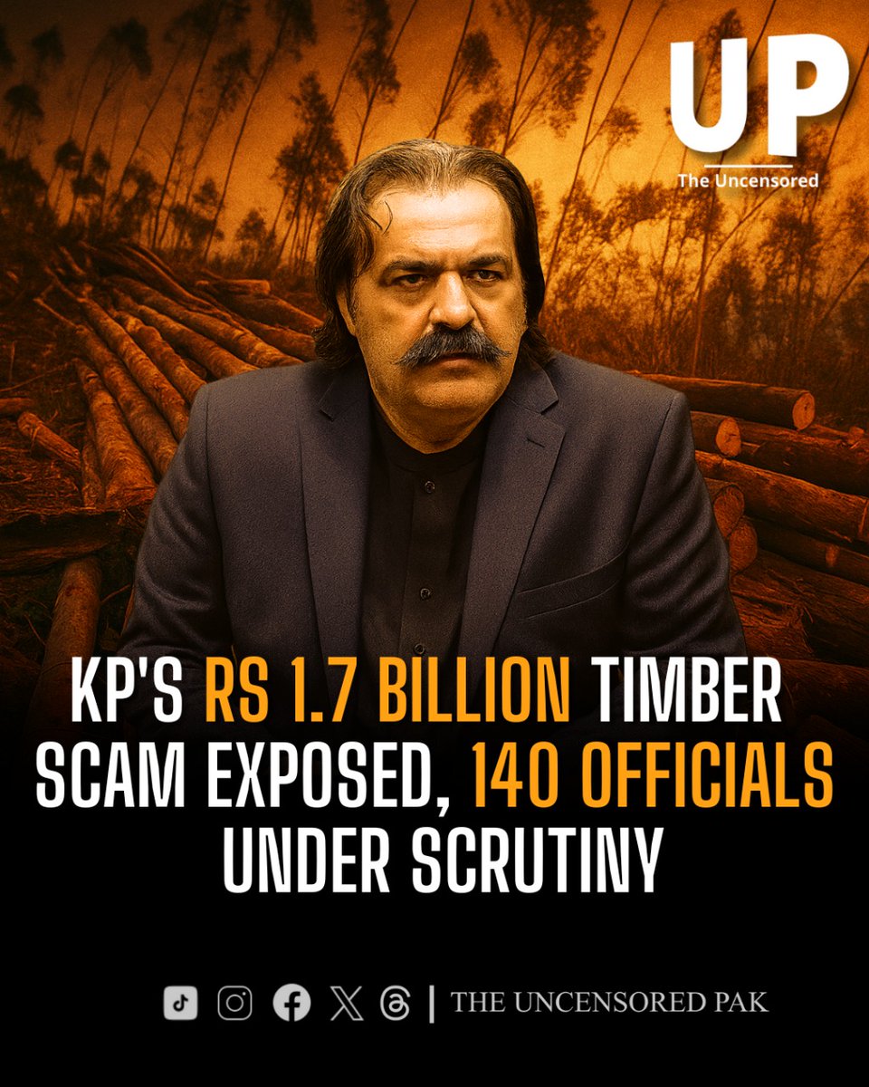 uncensoredpak1's tweet photo. An illegal timber racket worth Rs 1.7 billion has been uncovered in Khyber-Pakhtunkhwa, involving the seizure of 2.3 million cubic feet of timber from forests in Battagram’s Allai tehsil and surrounding areas.
#KPK #TimberScam #Corruption #NAB https://t.co/g9Ibl1vP0I