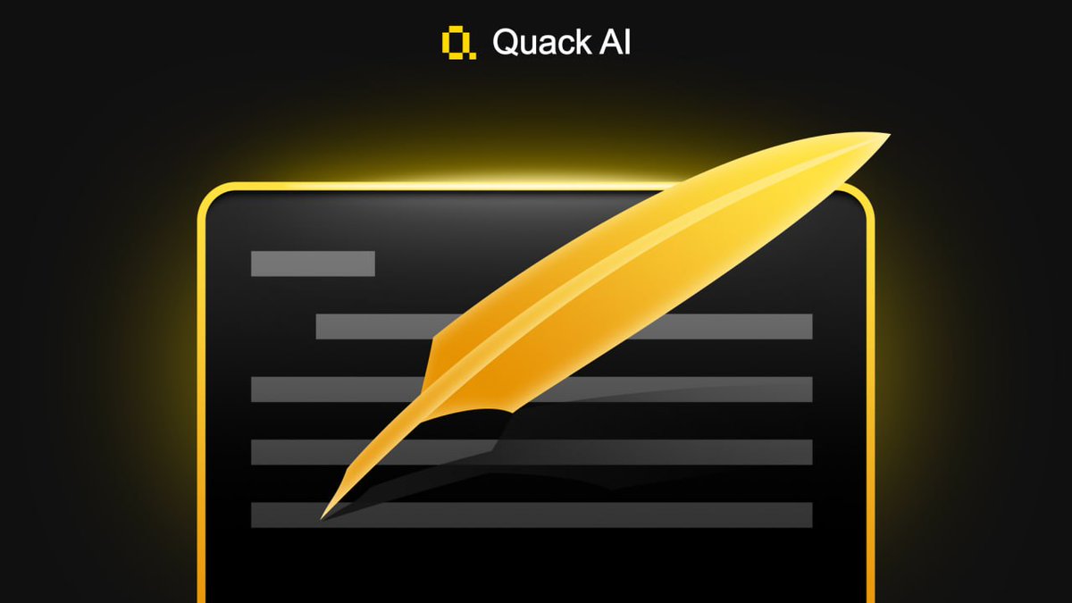 Dear Quackers,

As we approach a defining moment, the $Q listing, we want to pause, reflect on what we’ve built together, and share what’s ahead.

Whether you’ve been here since day one or just minted your first Passport, this is for you:

💌 medium.com/@quackai/685bd…