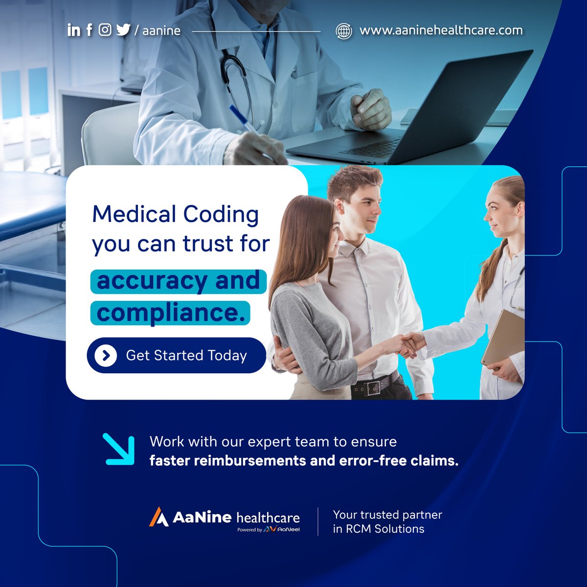 Aanine_Health's tweet image. At AaNine Healthcare, we ensure precision-driven medical coding that eliminates errors, strengthens compliance, and accelerates reimbursements.
🔗aaninehealthcare.com/medical-coding
#MedicalCoding #HealthcareSolutions #AccurateCoding #MedicalBilling #CodingExcellence #RCMSolutions #RCM