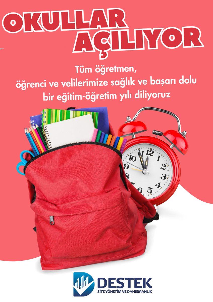 Tüm öğretmen ve öğrencilerimize başarılarla dolu bir eğitim-öğretim yılı dileriz.