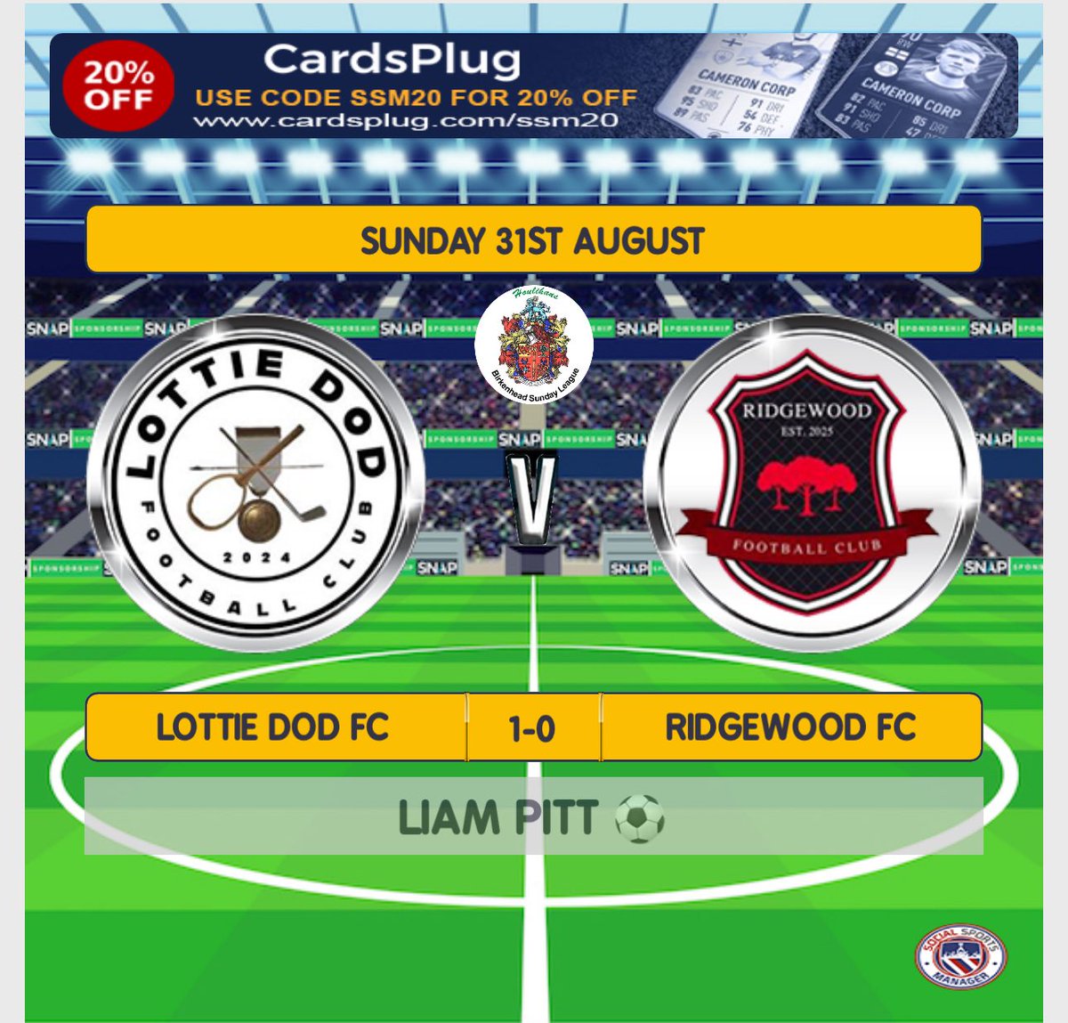 LottieDoddFC⚽️ (@lottiedoddfc) on Twitter photo Not the best performance from us. Liam Pitt’s goal gave us a 1-0 win over <a href="/Ridgewood_FC/">Ridgewood FC</a> in the league. All the best for the rest of the season <a href="/Ridgewood_FC/">Ridgewood FC</a>
Alex Pitt, Man of the match🏆
Onto the next one! Not the best performance from us. Liam Pitt’s goal gave us a 1-0 win over <a href="/Ridgewood_FC/">Ridgewood FC</a> in the league. All the best for the rest of the season <a href="/Ridgewood_FC/">Ridgewood FC</a>
Alex Pitt, Man of the match🏆
Onto the next one!