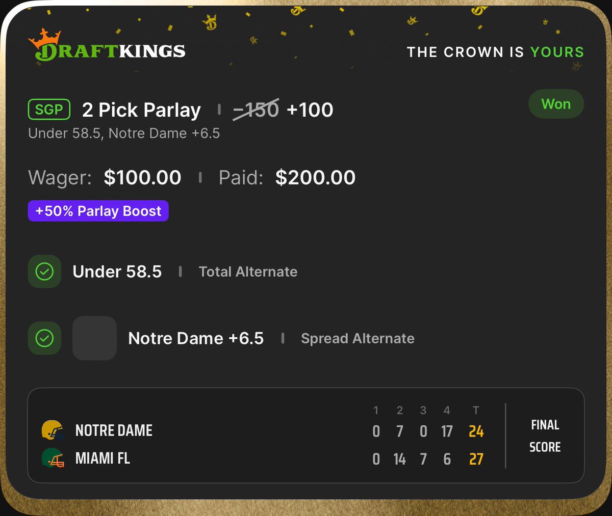 Winners called out in premium last night by <a href="/ItsMarcusSalas/">marcus</a>