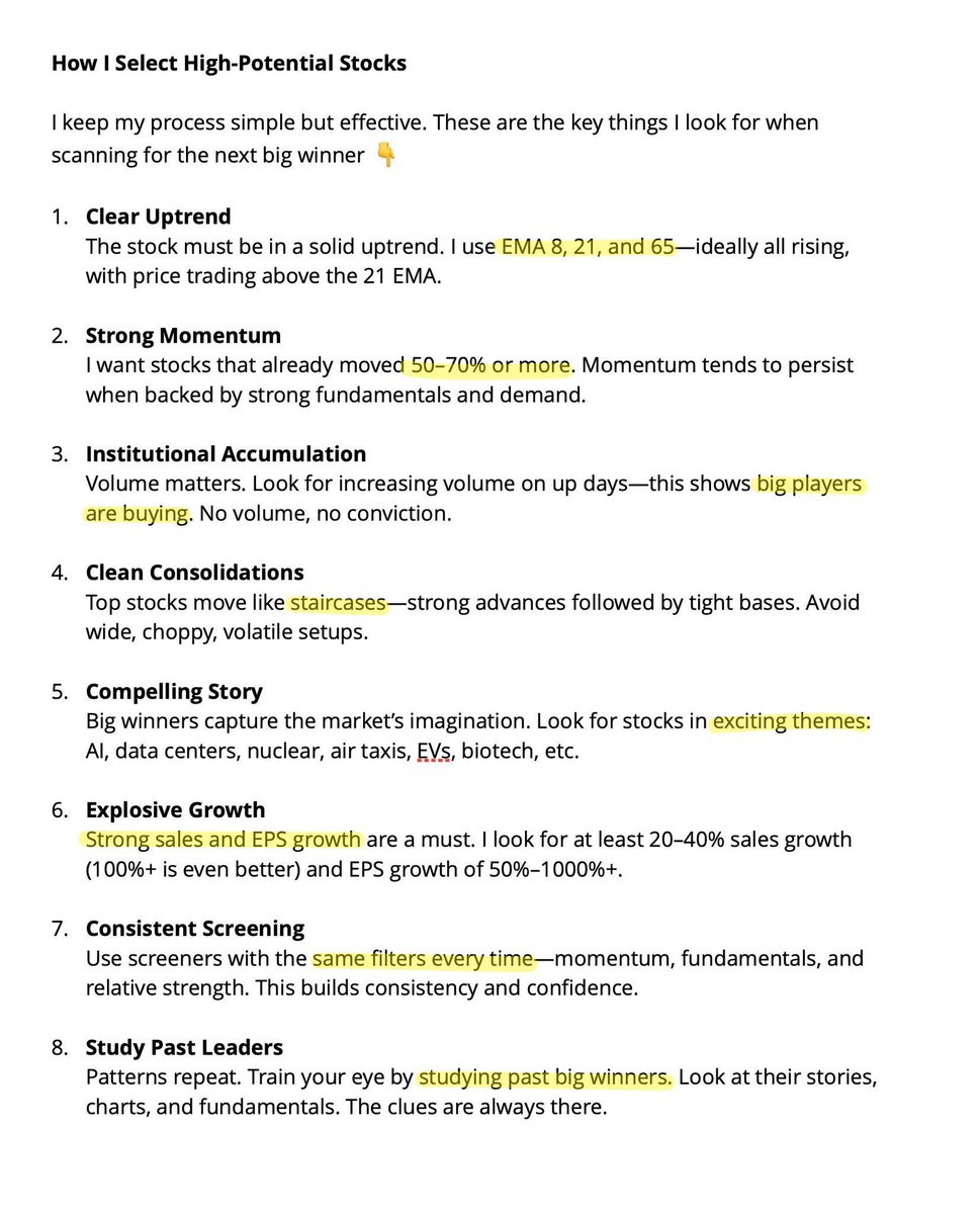 How I Select High-Potential Stocks 👇