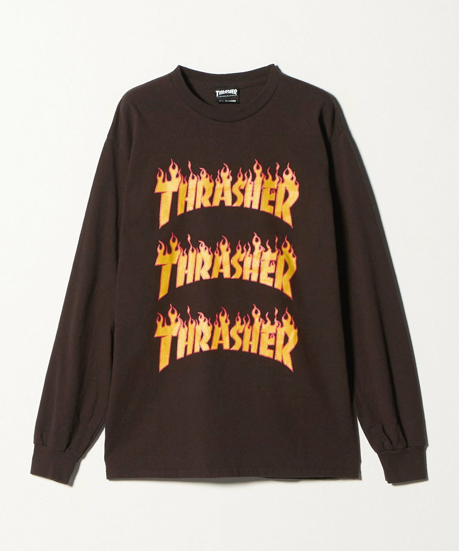80s〜 THRASHER ロングスリーブTシャツ “Made in USA” THRASHER tシャツ 「THRASHER/スラッシャー」ゲームシャツ 襟