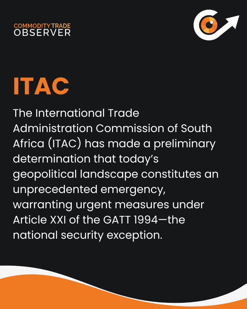 CTObserverSA's tweet image. ‘Self-Judging’ Under Article XXI of GATT: A Strategic Opportunity for South Africa’s Steel Industry
Read the full blog on: commoditytradeobserver.com/2025/09/01/sel…

#SelfJudging #CommodityTradeObserver #ArticleXXI #GATT
