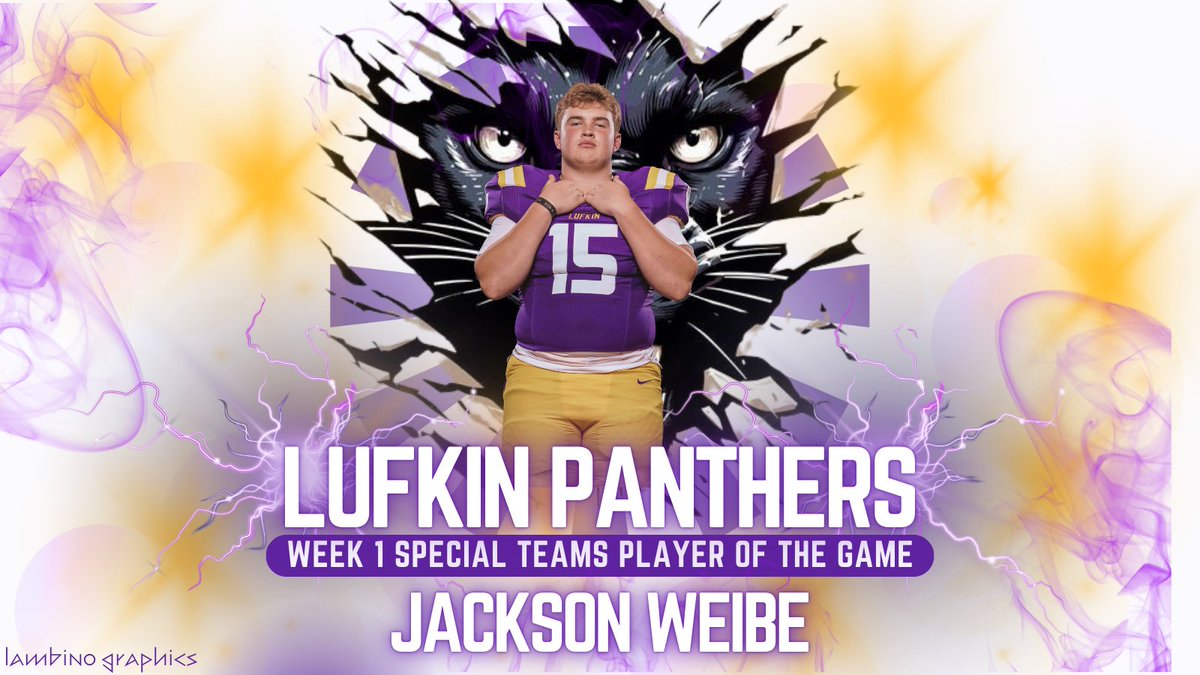 Congratulations to our P.O.T.G vs Longview in Week 1.  Well deserved men. #LufkinU #OTM