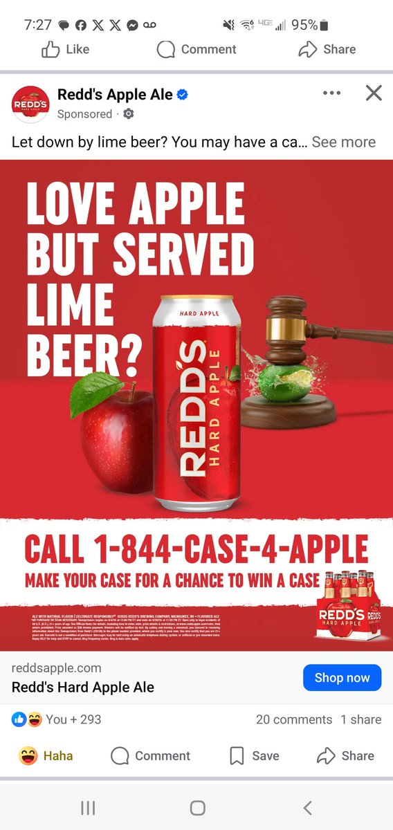Wood40953's tweet photo. @BuschBeer @BuschBeer, looks like @ReddsHardApple is stepping up their advertising, too..... https://t.co/2KHwmBhWtW