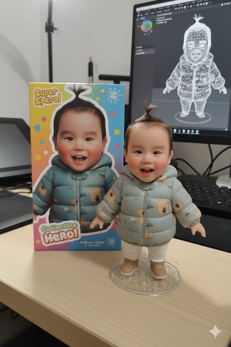 BaikeGo's tweet image. nano-banana 要是能生成3D打印文件，真的要卖爆哦 @NanoBananaAI