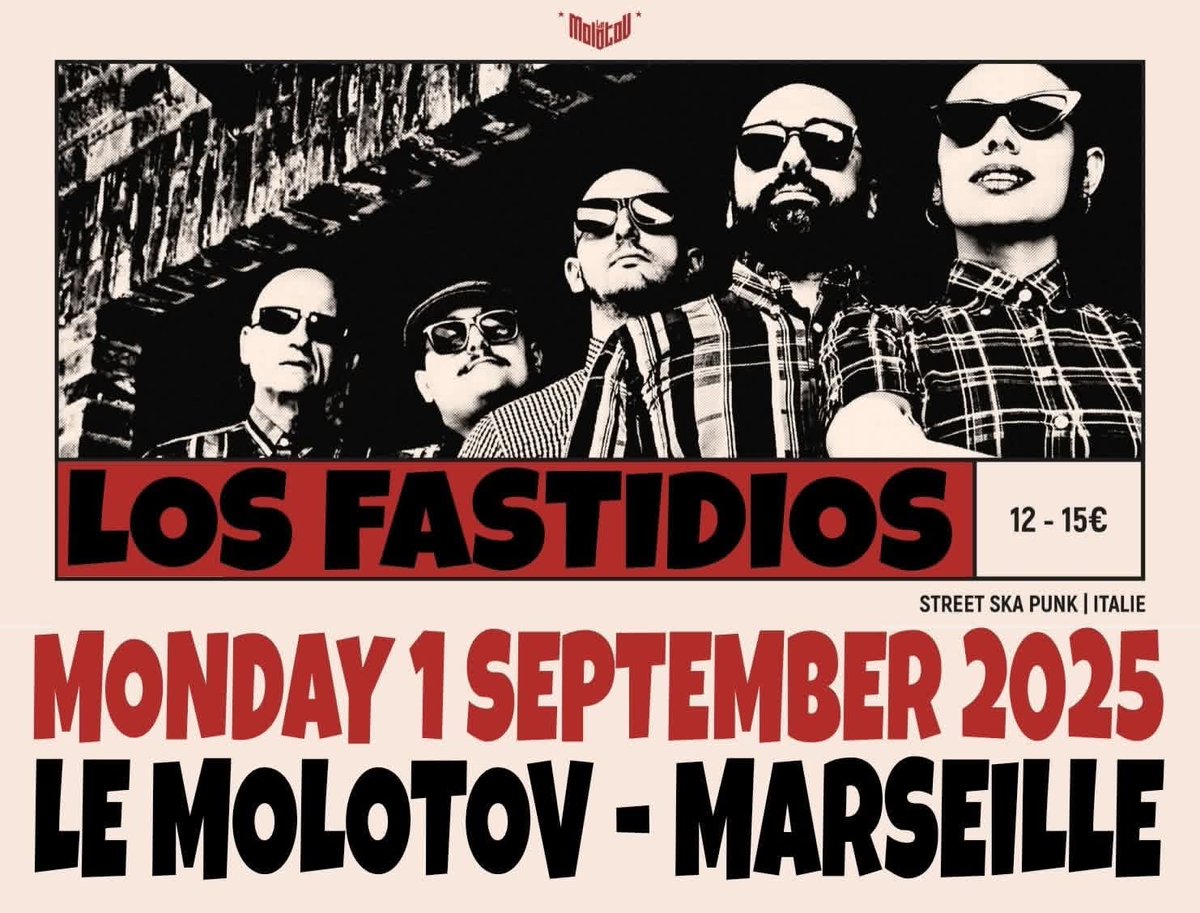 💥TONIGHT💥
LOS FASTIDIOS live @ Le Molotov - Marseille (F) 😎