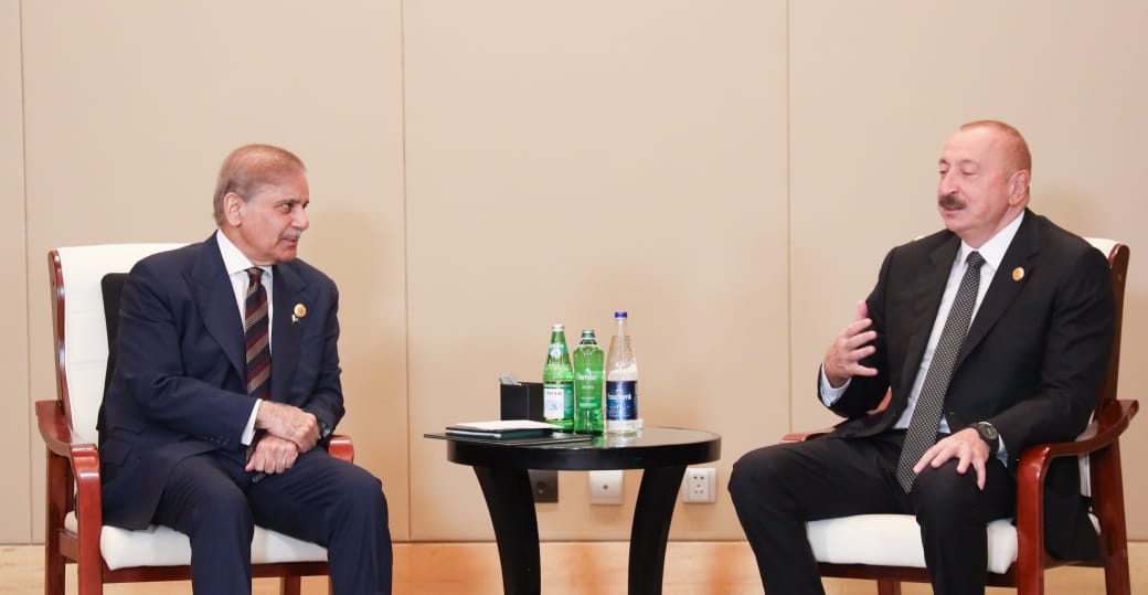 Prime Minister Muhammad Shehbaz Sharif held a meeting with H.E. Ilham Aliyev, President of the Republic of Azerbaijan, on the sidelines of the SCO Council of Heads of State (CHS) being convened in Tianjin, China.

The Prime Minister congratulated President Aliyev on the signing