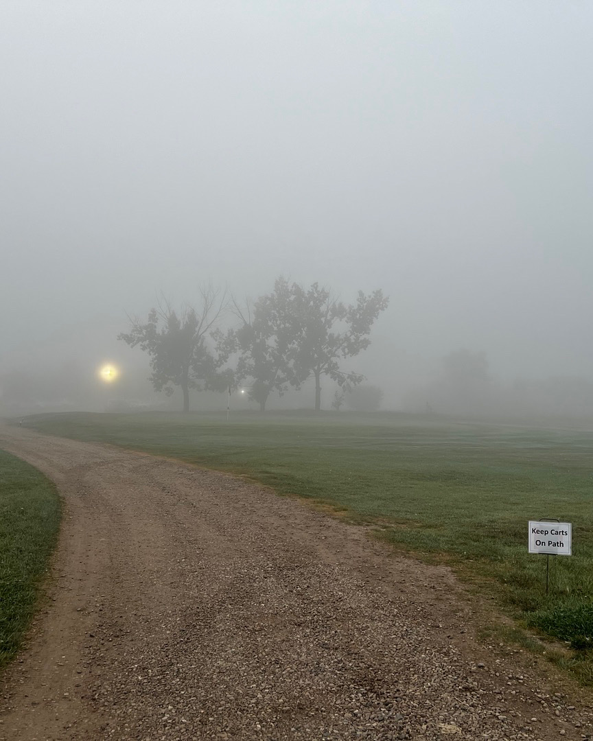 A little bit foggy this morning