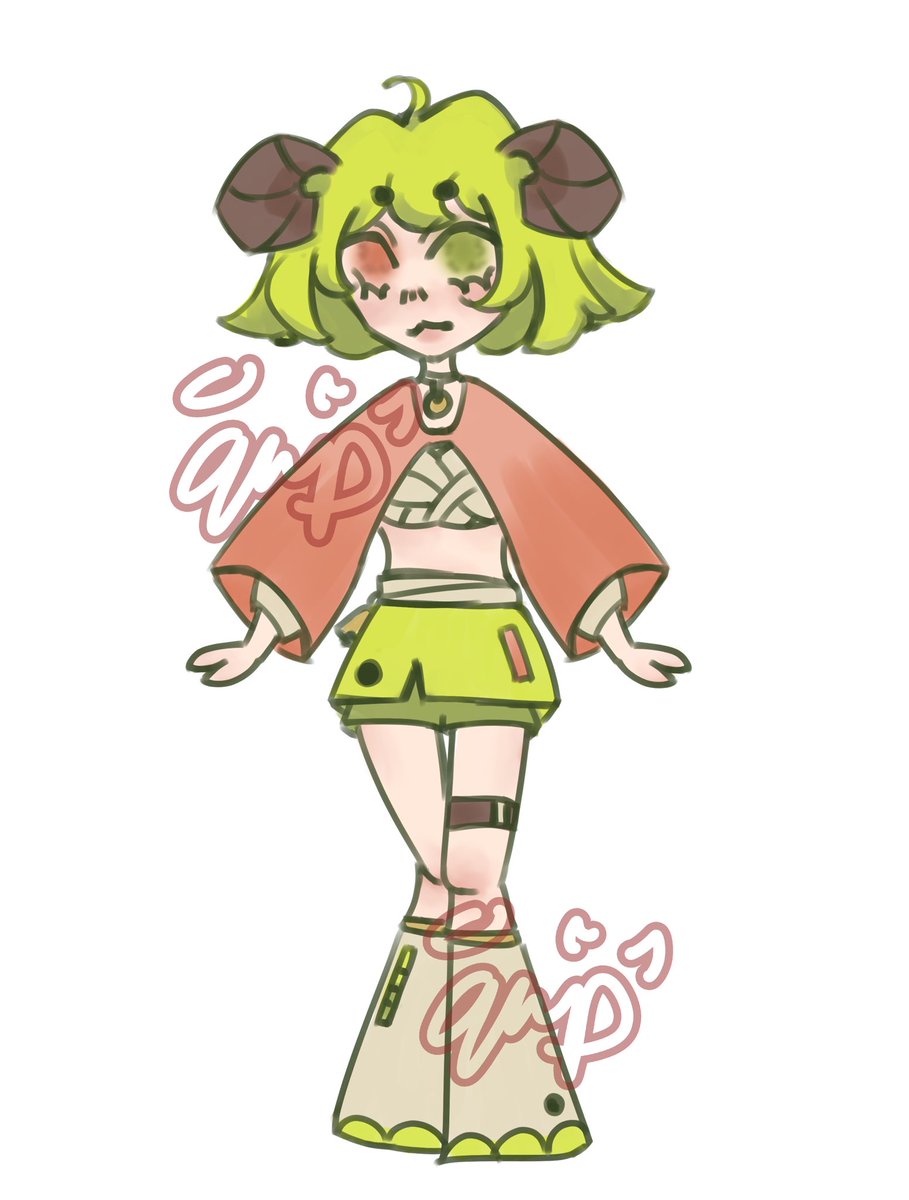 goat adopt for $8 💚
#art #adoptables #ufo