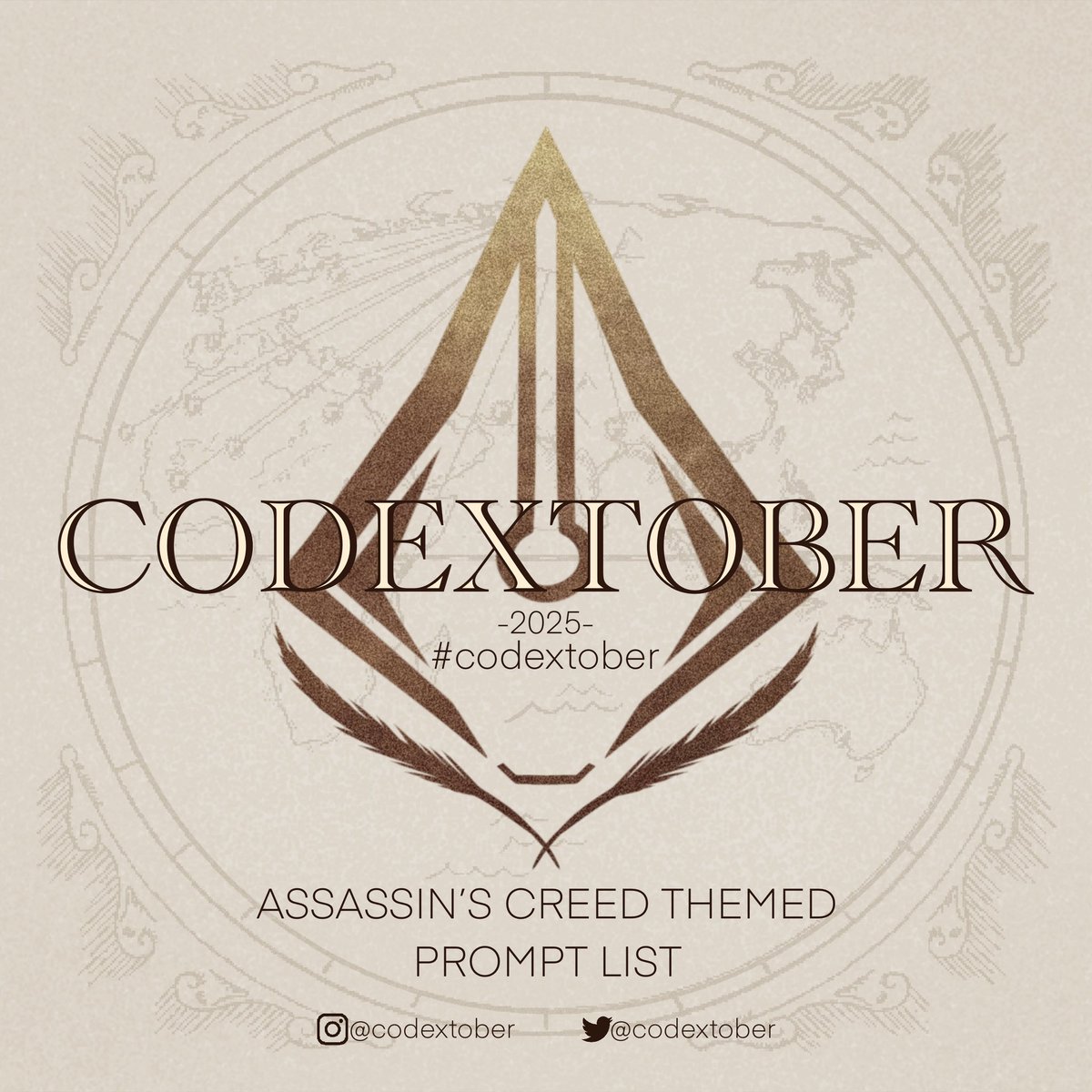 codextober's tweet image. It’s back, again! Codextober is an Assassin’s Creed themed creative challenge for October.

Tag your work with #codextober and/or tag @codextober so we can check it out and share! We can’t wait to see what you all create. More info below!

Safety and Peace ✨
#AssassinsCreed