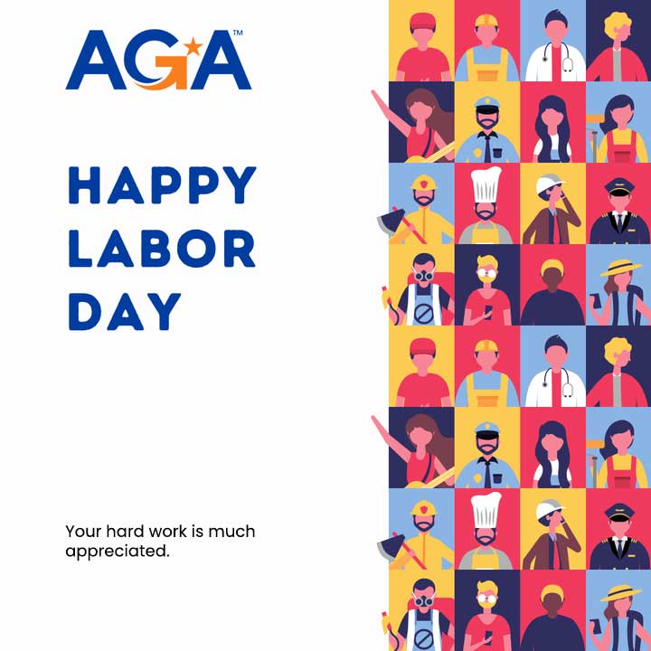 Today AGA pays tribute to those who work. Paid or unpaid, part-time or full — you help make the world go round. Thank you and Happy Labor Day! #LaborDay25