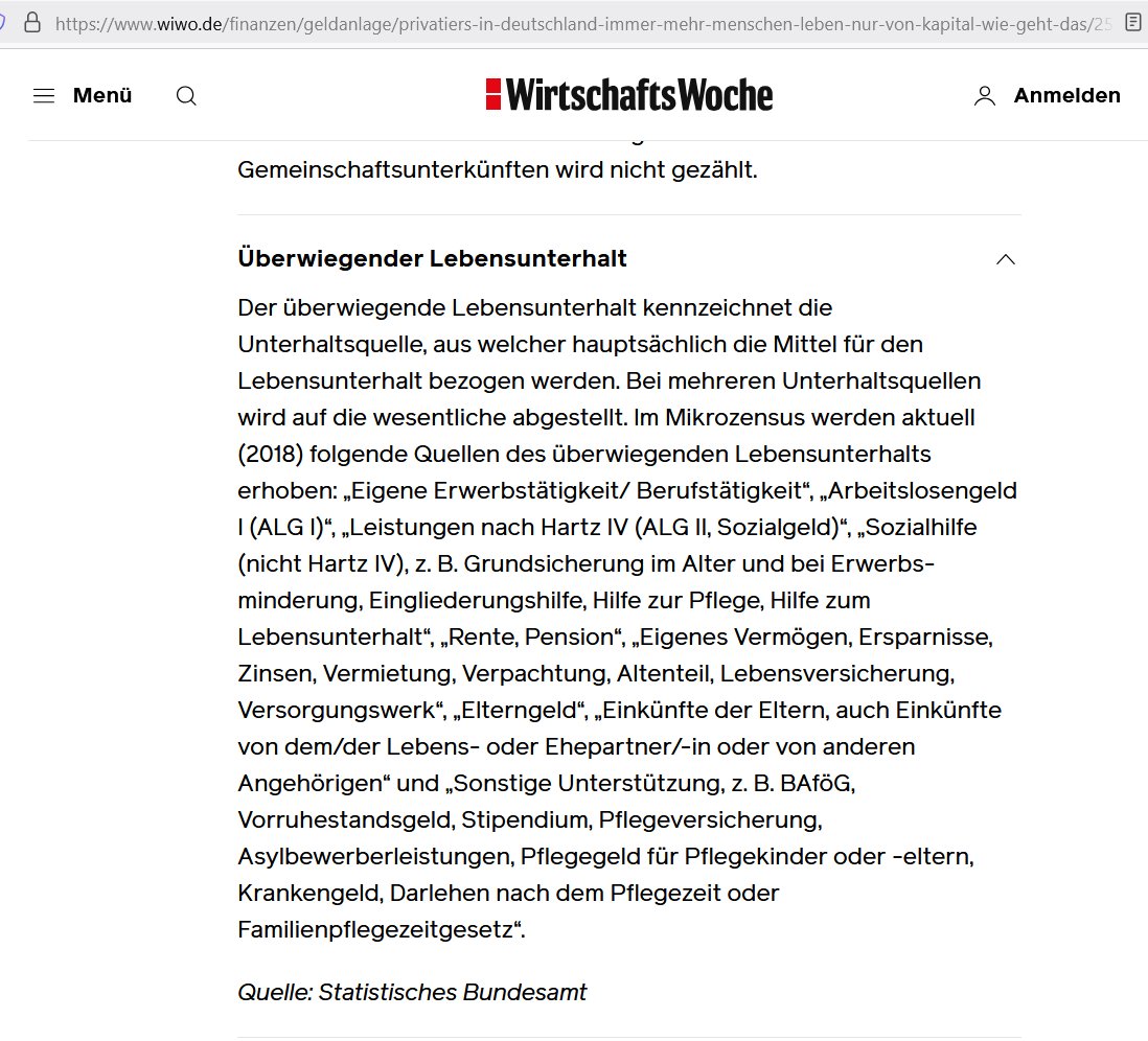Paper Pritt (@paper_pritt) on Twitter photo <a href="/AnAudretsch/">Andreas Audretsch</a> Von was leben Sie eigentlich, Steuerzahlergeld?
Lerntweet: "Privatiers" sind Personen, die beim Mikrozensus als Quelle vom Lebensunterhalt angekreuzt haben: „Eigenes Vermögen, Ersparnisse, Zinsen, Vermietung, Verpachtung, Altenteil, Lebensversicherung, Versorgungswerk“.
Und <a href="/AnAudretsch/">Andreas Audretsch</a> Von was leben Sie eigentlich, Steuerzahlergeld?
Lerntweet: "Privatiers" sind Personen, die beim Mikrozensus als Quelle vom Lebensunterhalt angekreuzt haben: „Eigenes Vermögen, Ersparnisse, Zinsen, Vermietung, Verpachtung, Altenteil, Lebensversicherung, Versorgungswerk“.
Und