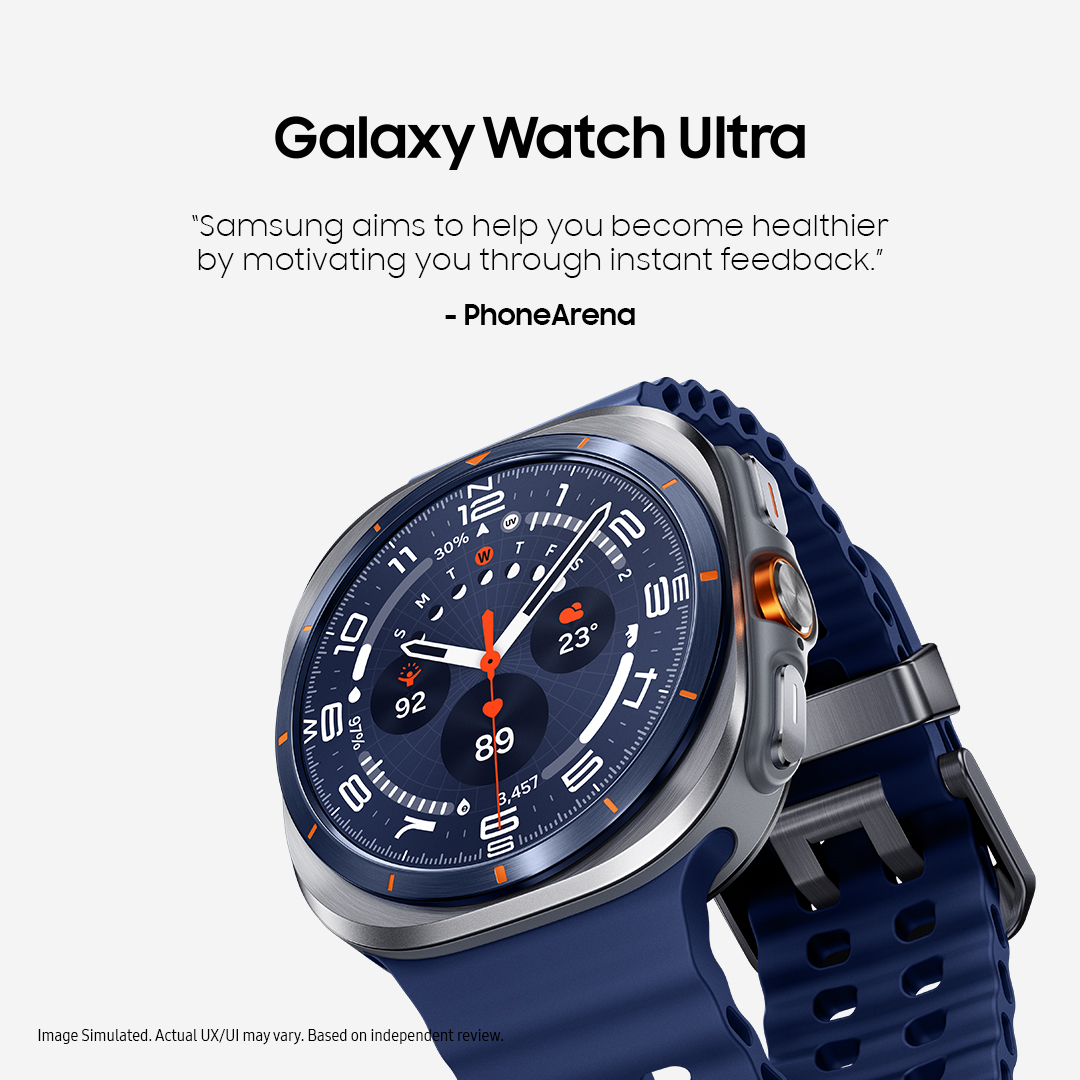 The reviews are here and GalaxyWatchUltra is an instant hit. Swipe to see the verdict. Own now https t.co YdAYKynZYK GalaxyAI Samsung https t.co 9hA0b4TD3i The reviews are here and GalaxyWatchUltra is an instant hit. Swipe to see the verdict. Own now https t