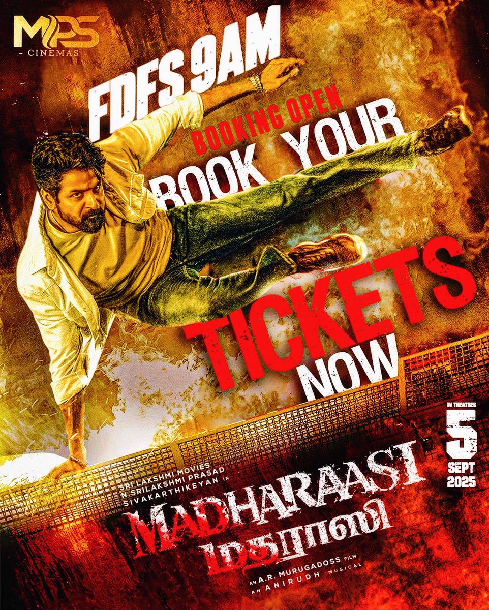 #Madharaasi Booking Open Now

#Sivakarthikeyan #RukminiVasanth #ARMurugadoss #anirudh #MadharaasiFromSep5 #MadharaasiTour #MadharaasiAudioLaunch #sk