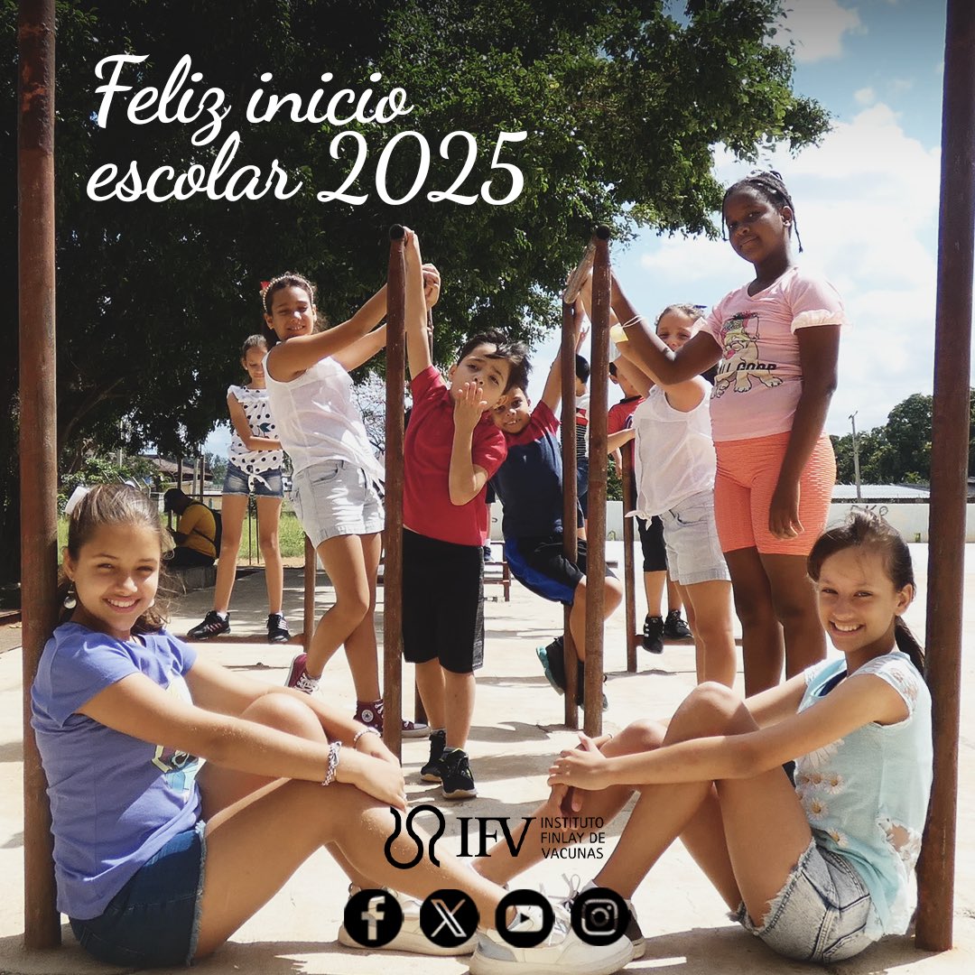 El <a href="/FinlayInstituto/">Instituto Finlay de Vacunas</a> les desea a nuestros niños un increíble inicio de curso 2025. ¡Muchos éxitos y aprendizajes en este nuevo comienzo!

#iniciodecurso 
#CubaEduca 
#unicef
