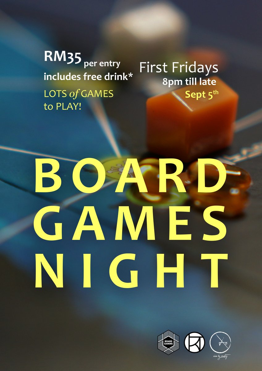 🌙♟️🧁 Desserts &amp; Games! Join our late-night board games night. 🎴Join us for a night of Board Games, Food, Drinks, Friends, Desserts and Games. 🍨 Welcome to our monthly, casual tabletop games night, sandwiched between KL &amp; PJ