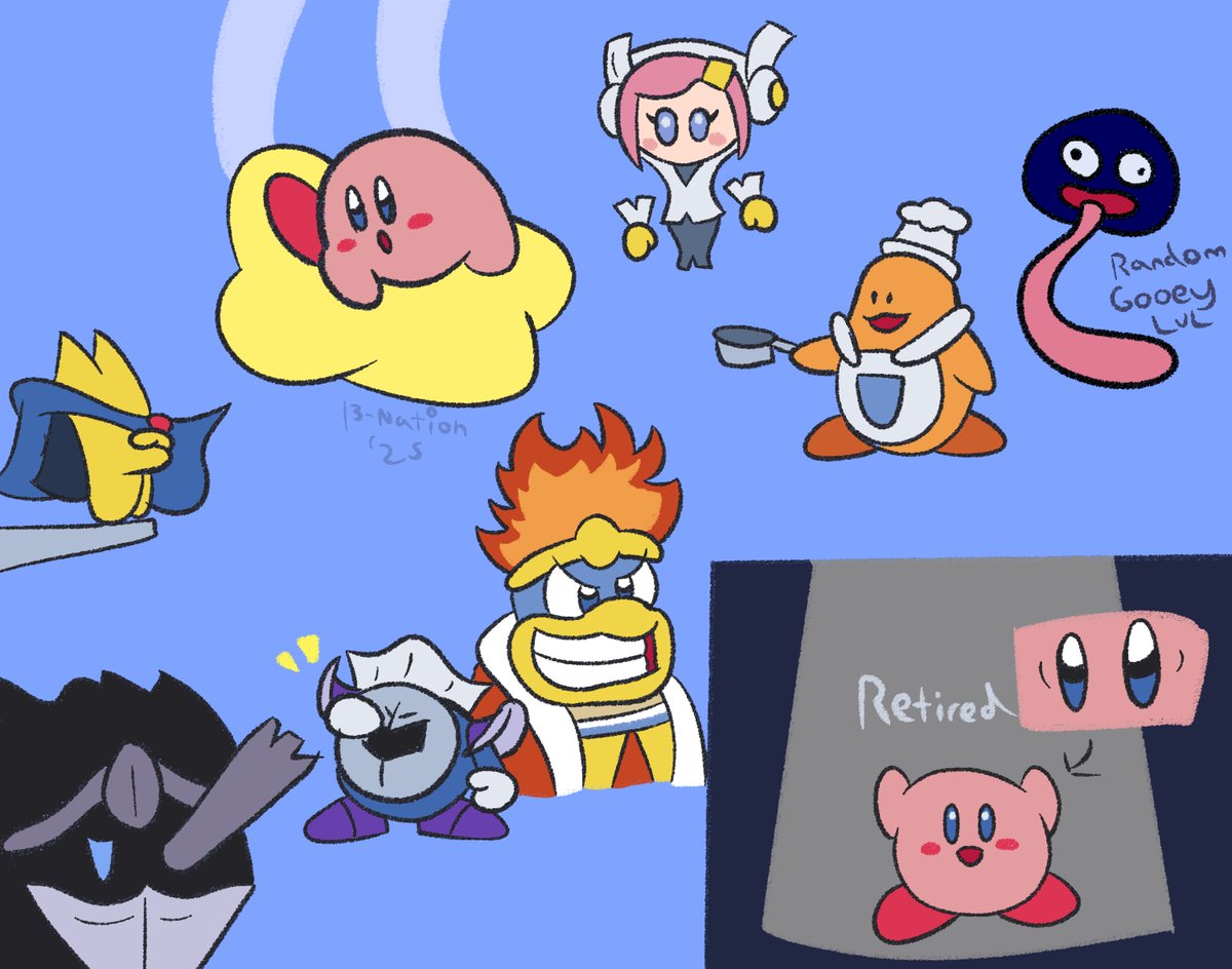 Sketch dump: August 2025
#sketches #KirbyAirRiders <a href="/joel_vinesauce/">Vargskelethor 叔父スケルトン</a> #fnf #meme #funny