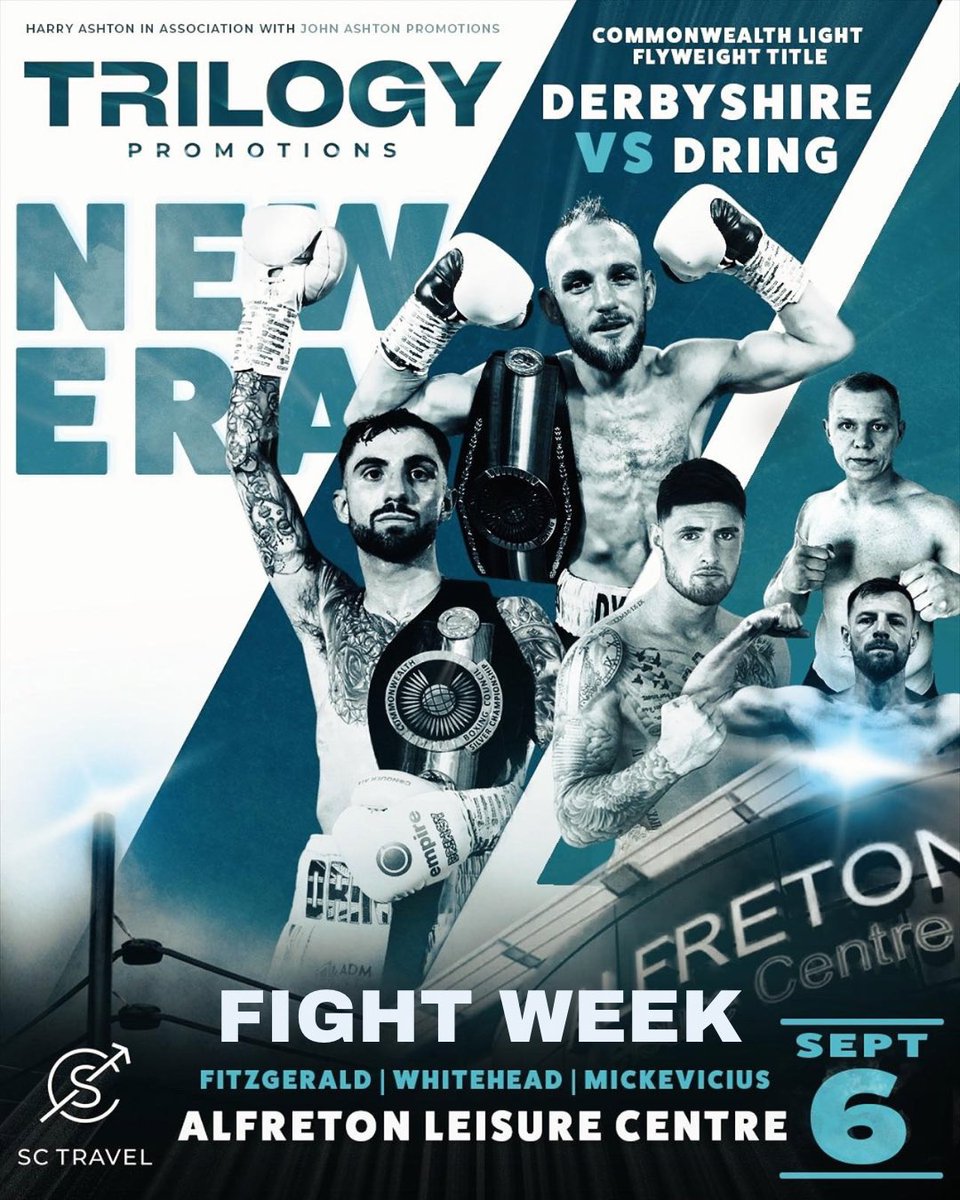 𝐈𝐓’𝐒 𝐅𝐈𝐆𝐇𝐓 𝐖𝐄𝐄𝐊 🥊

Fight Week has arrived. Liam Dring challenges Craig Derbyshire for the Commonwealth Light Flyweight Title, in what promises to be an all-action contest. 💥

#DerbyshireDring #NewEra 

*Unfortunately Dylan Fitzgerald has had to pull off the card*
