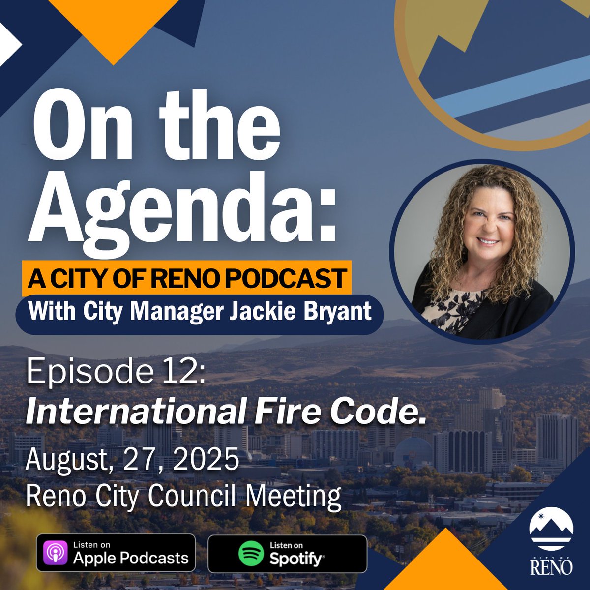 City of Reno (@cityofreno) on Twitter photo In this episode, <a href="/RenoFireDept/">Reno Fire Department</a>'s Chief Cochran, Inspector O’Brien, and Boston the Arson Dog explain the '24 International Fire Code & the International Wildland-Urban Interface Code!
Spotify: bit.ly/3UVqPre
Apple: apple.co/3UYDQ38
YouTube: bit.ly/4p0ud1t In this episode, <a href="/RenoFireDept/">Reno Fire Department</a>'s Chief Cochran, Inspector O’Brien, and Boston the Arson Dog explain the '24 International Fire Code & the International Wildland-Urban Interface Code!
Spotify: bit.ly/3UVqPre
Apple: apple.co/3UYDQ38
YouTube: bit.ly/4p0ud1t