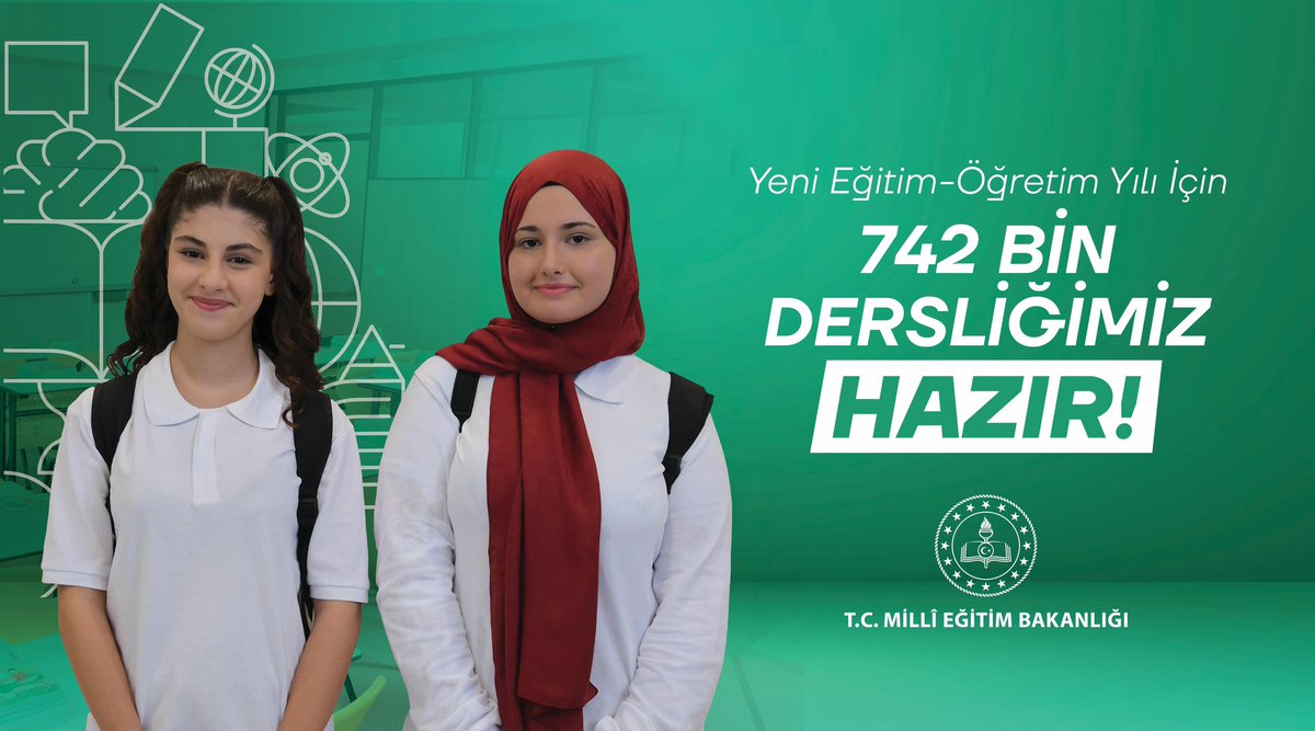 Yüksek sosyal donatılı alanlarıyla yaşayan mekânlar olarak evlatlarımız için birer çekim merkezine dönüştürdüğümüz eğitim kurumlarımızla #MilliEğitimHazır