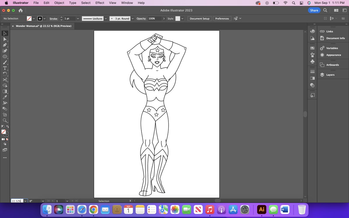 Finally finished the outline of DCAU Wonder Woman. #dcau #susaneisenbergwonderwoman #justiceleaguerevisted