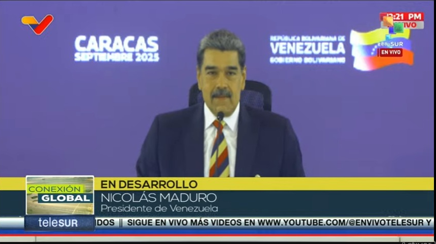 teleSURtv's tweet photo. #ENVIVO | Presidente Nicolás Maduro: "Marco Rubio busca un baño de sangre, con una masacre y una guerra contra Venezuela, Suramérica y el Caribe" https://t.co/d1rn8hHWBD
