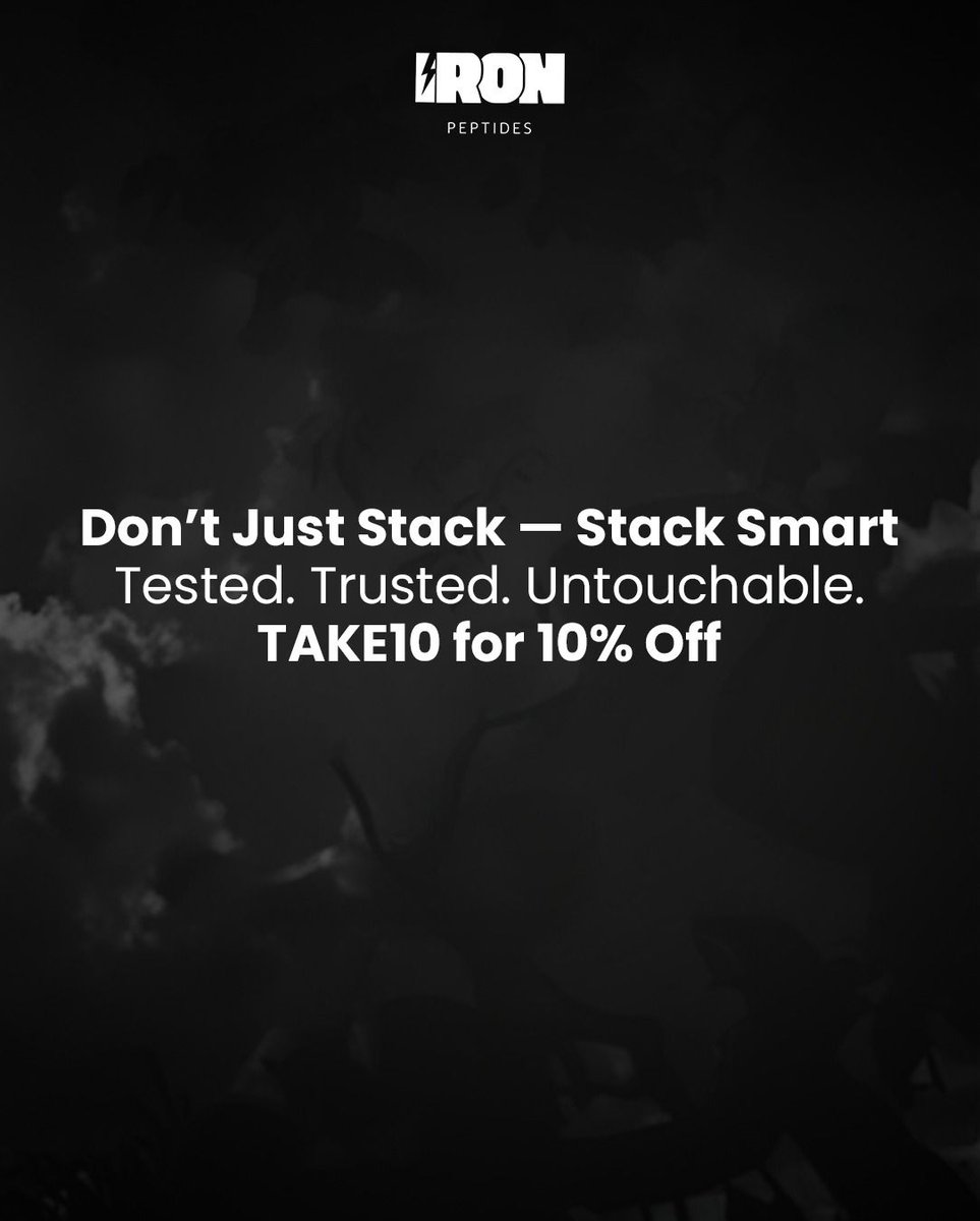 IRONpeptides's tweet image. Your FYP says stack everything. We say… stack smart. 

Here are just a few combos our customers swear by with dozens more tailored to your goals.

💥 TAKE10 for 10% off today.

#ironpeptides #peptidestack #biohackerlife #clinicalstrength #ghboost #mk677 #bpc157 #tb500 #pt141