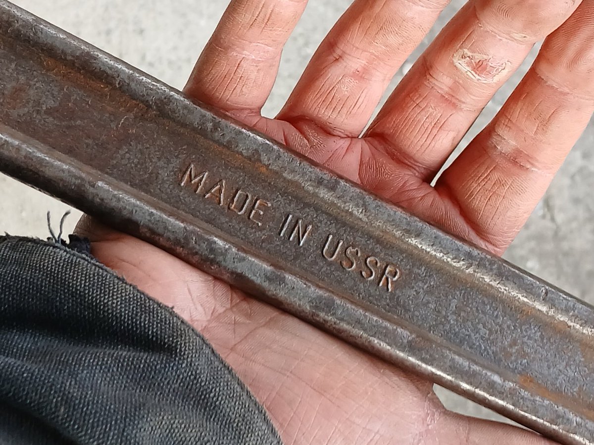 Large wrench made in the Soviet Union.