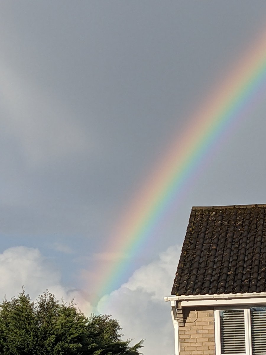 Today I saw two fabulous rainbows. One from the office in Southampton. Second on a walk when I got home and went for a walk. Both were full on ones and every colour.